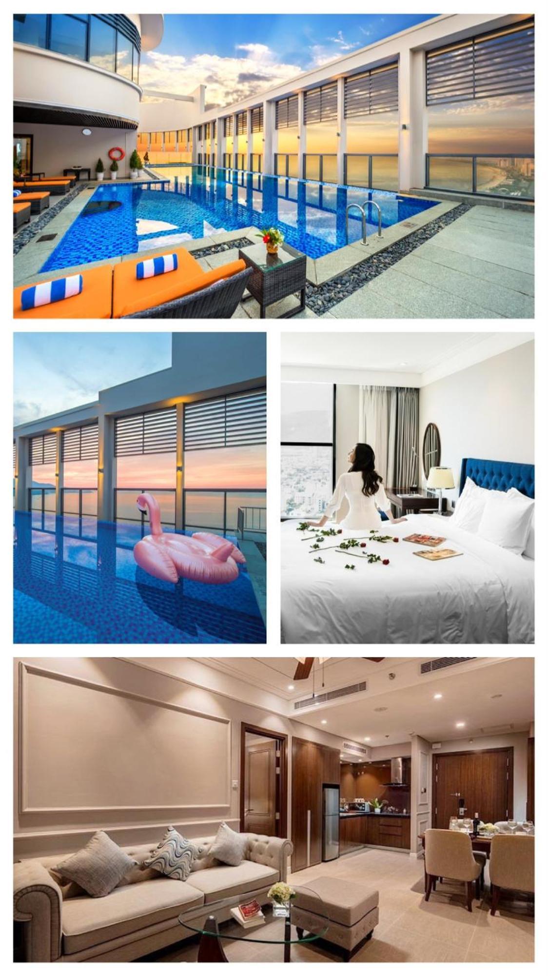 Luxury Apartment - Rooftop Swimming Pool - Beach Front - Hinata Apartment Дананг Екстер'єр фото